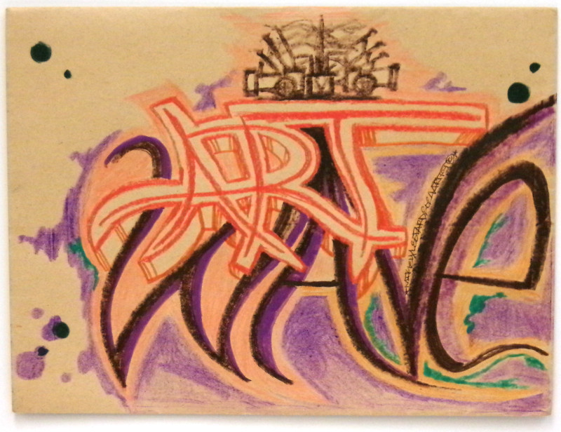 A drawing with the text 
